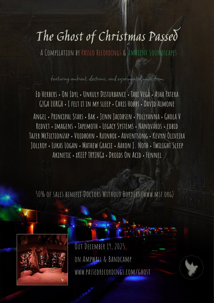 A promotional poster for The Ghost of Christmas Passed compilation album. 