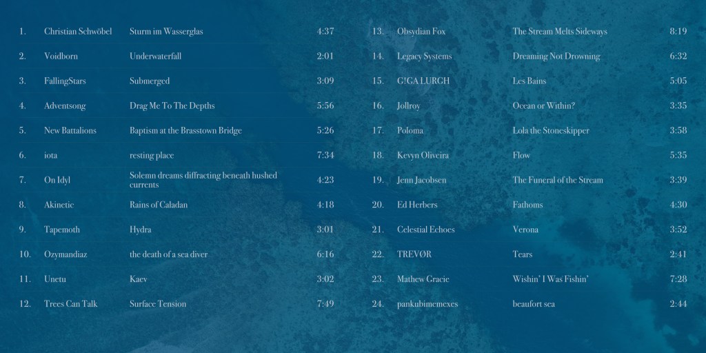 Passed Oceans tracklist page 1